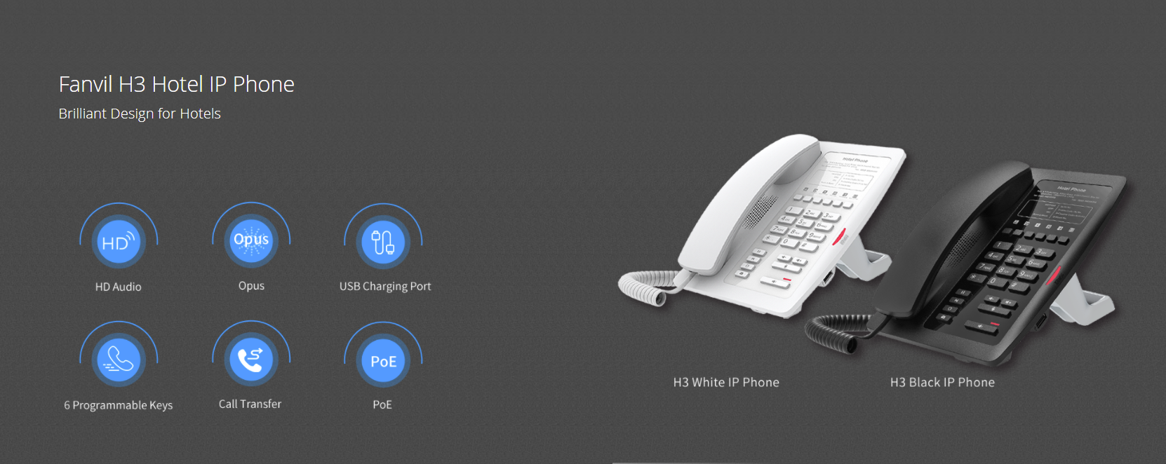 FANVIL H3 HOSPITALITY IP PHONE