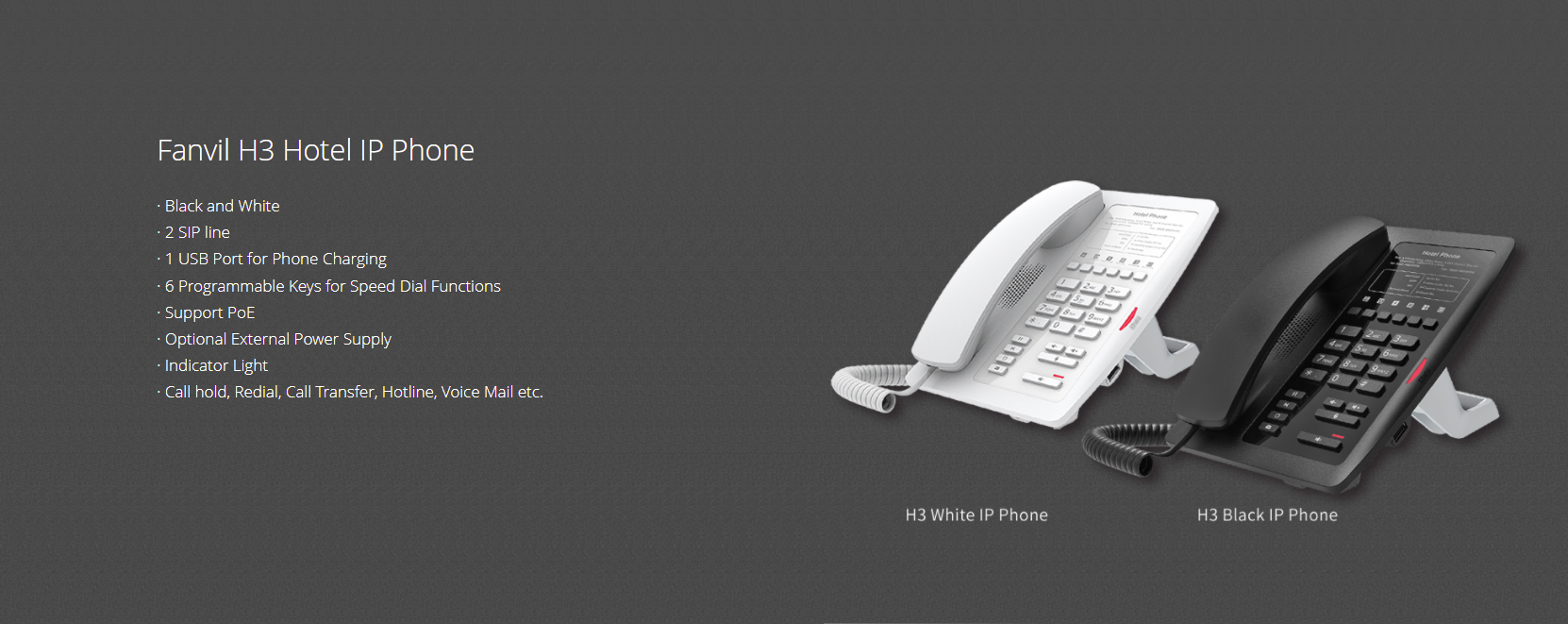 FANVIL H3 HOSPITALITY IP PHONE