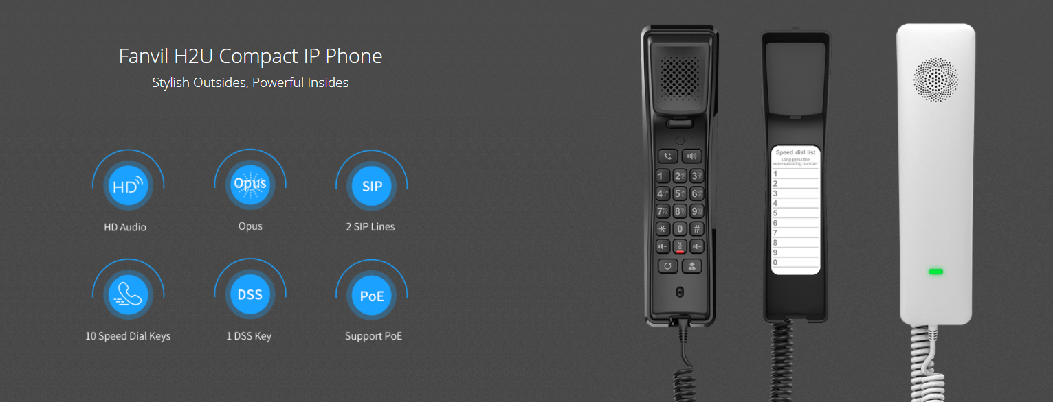 FANVIL H2U COMPACT HOTEL IP PHONE