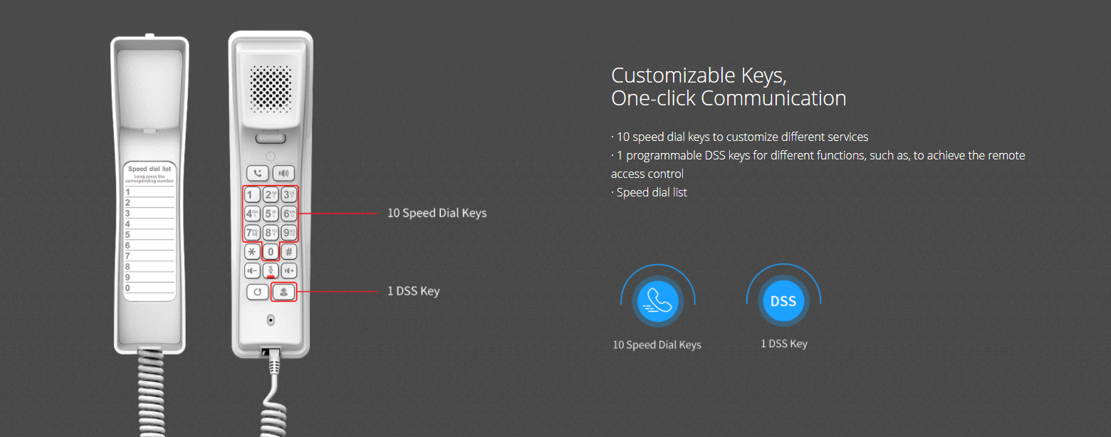 FANVIL H2U COMPACT HOTEL IP PHONE