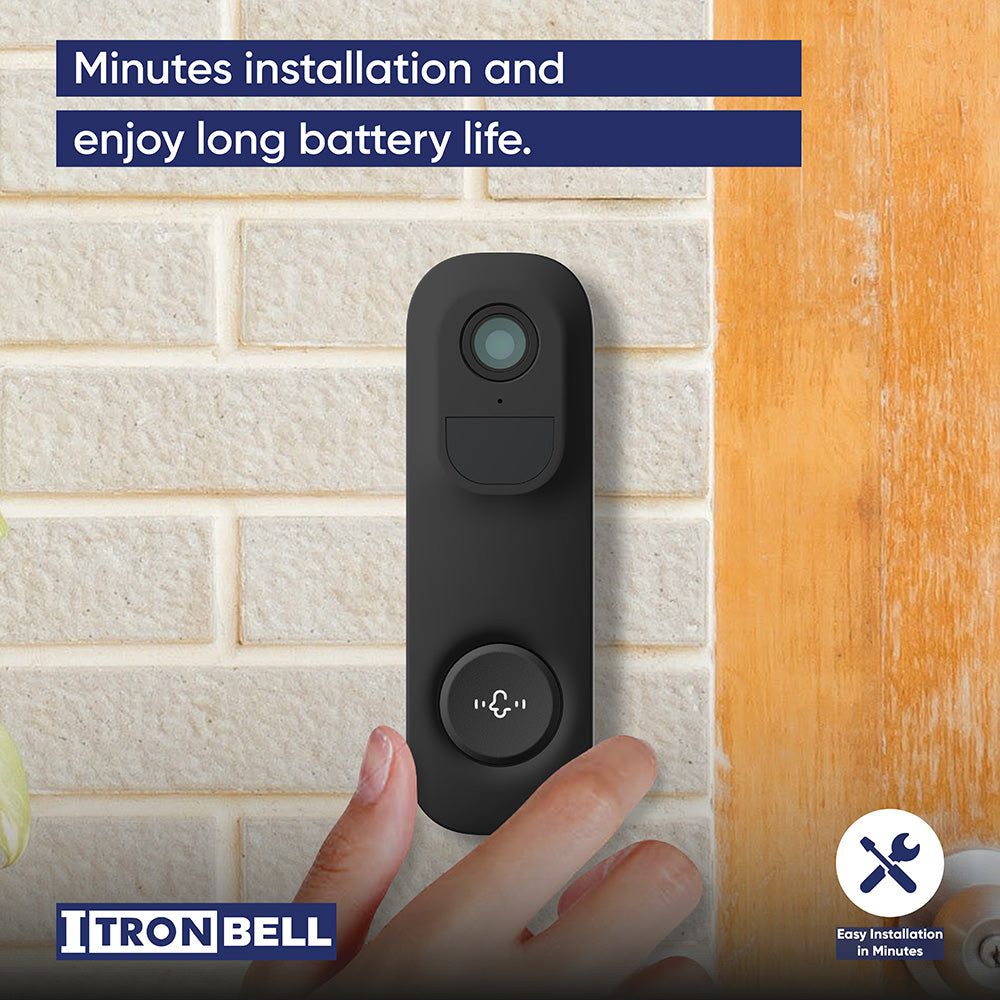 iTronBell AI Smart Video Doorbell With Free Internal Chime