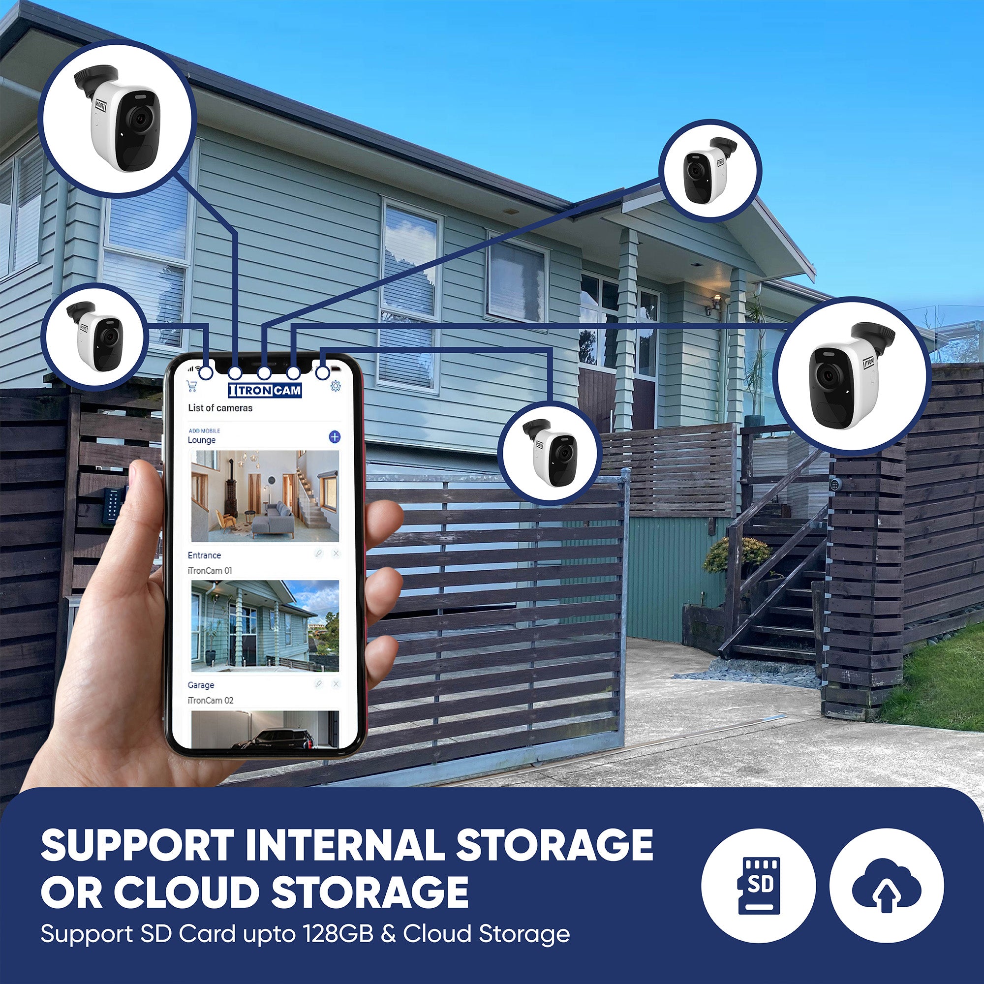 iTron Solar/Wireless WiFi 4MP Security Camera - Free Solar Panel worth $75