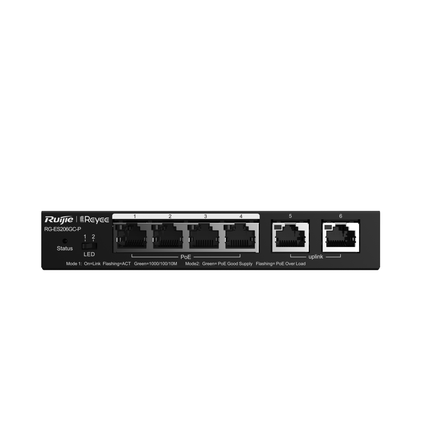 Ruijie - Rayee RG-ES206GC-P 6 Port Gigabit Cloud Managed PoE+ Switch